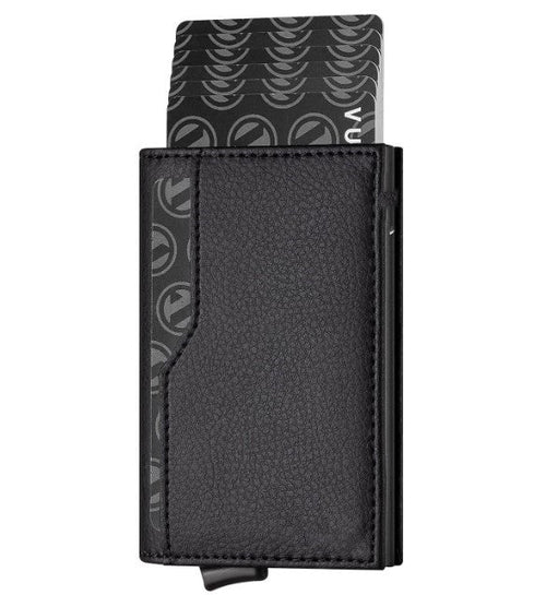 RFID Blocking Leather Credit Card Case 💳🖤 Double ID Window Wallet-5