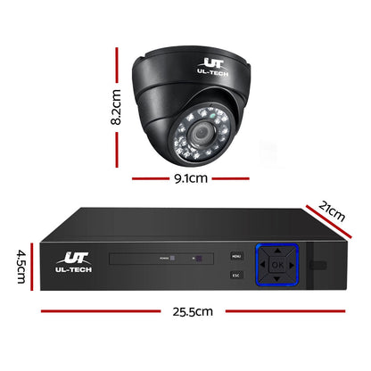 NNEDSZ - CCTV Security Camera Home System DVR 1080P IP Long Range 4 Dome Cameras-1